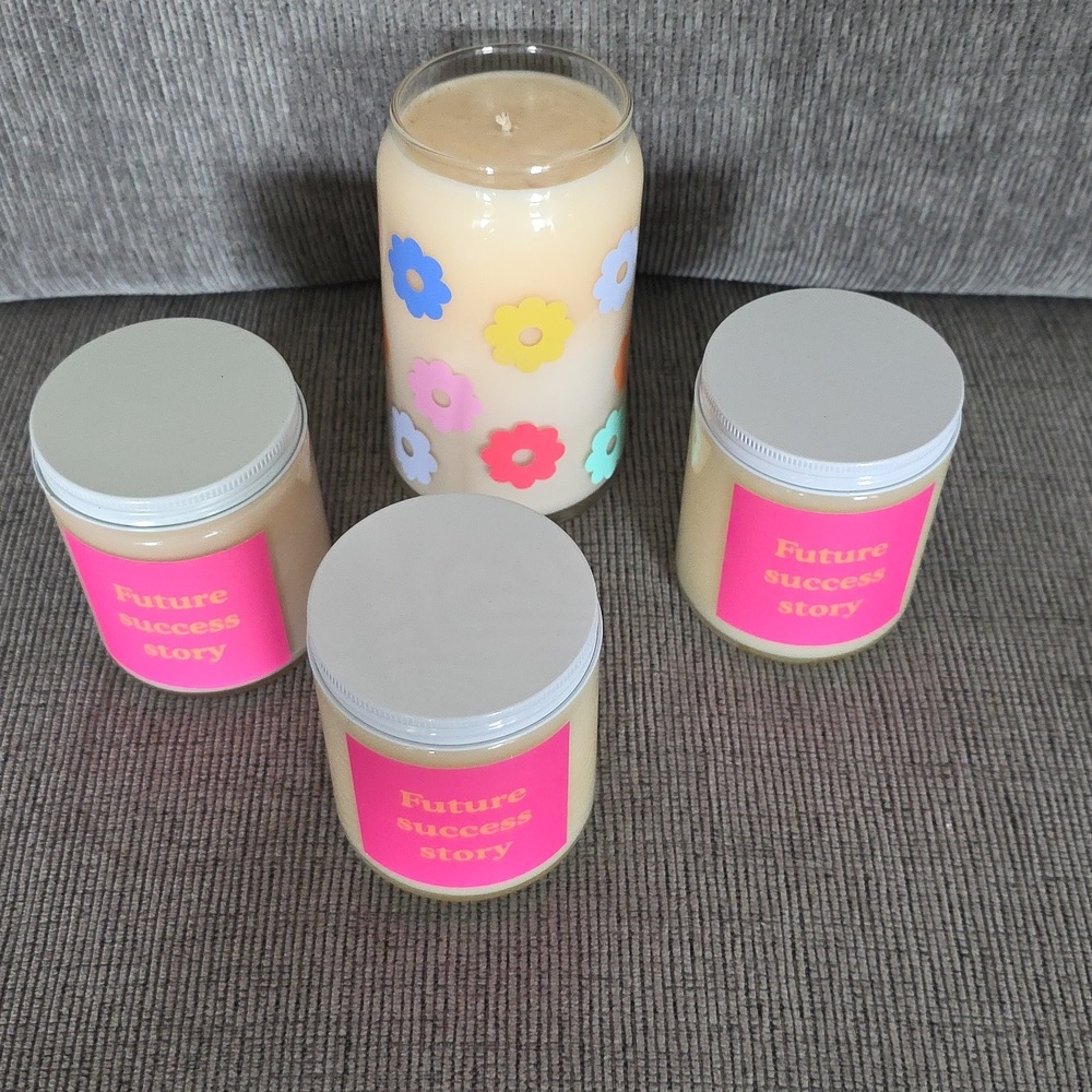 Four Scented Candle Set All By Toot, Three Are 8oz, One Is 16oz, New - Picture 3 of 8